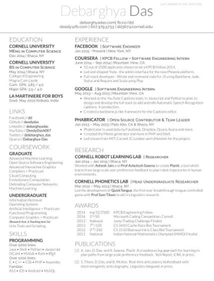 Deedy CV Resume Template